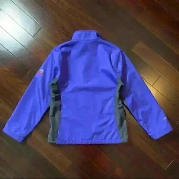 The North  Face Jacket Fleece Lined Soft Shell Purple Grey Size Medium - Picture 16 of 16
